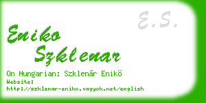 eniko szklenar business card